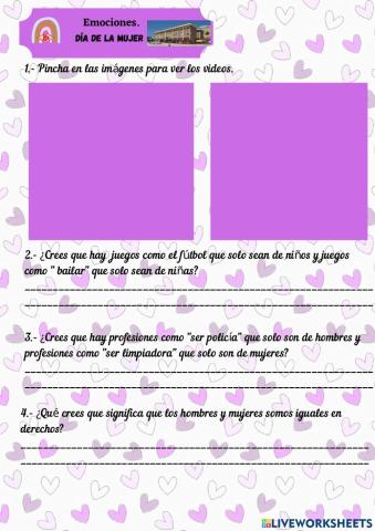 3º Ciclo. Emociones. Día de la mujer.