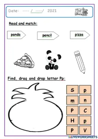 Letter p worksheet