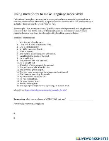 BC Lesson 04 Making Metaphors