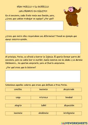 Valoración personal Fray Perico y su borrico