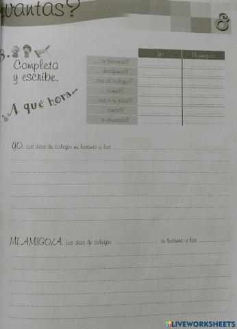 Mi rutina - composicion