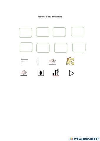 Reordena la frase estrofa 1-1