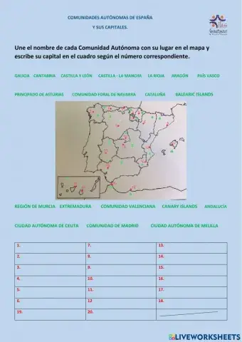 Comunidades autónomas de españa y capitales autonómicas