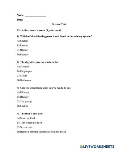 Science Test