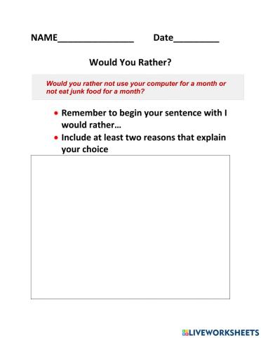 Would you rather