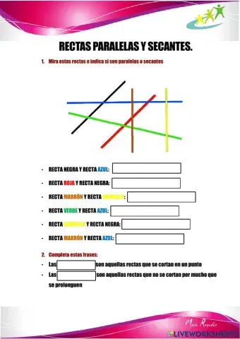 Rectas paralelas y secantes