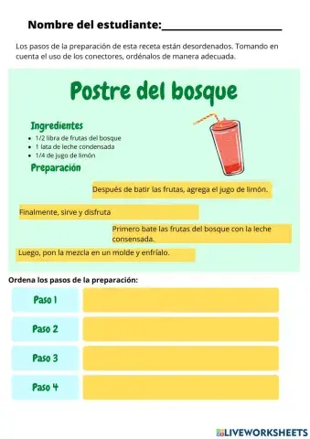 Uso de conectores de orden