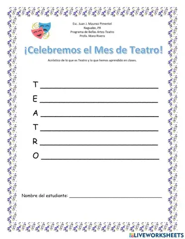 Acrostico de Teatro