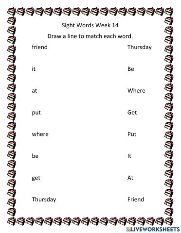 Sight Words Week 14