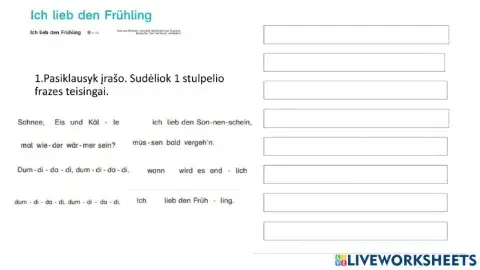 Ich lieb den Frühling