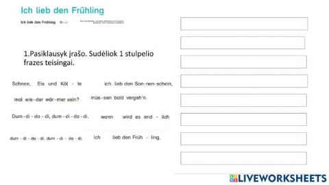 Ich lieb den Frühling