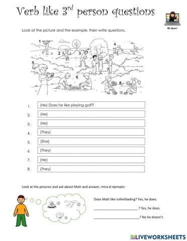 Likes 3rd person questions