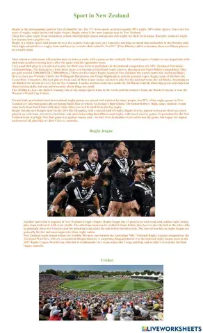 Sports in New Zealand