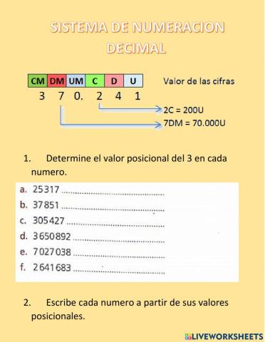Sistema de numeración decimal