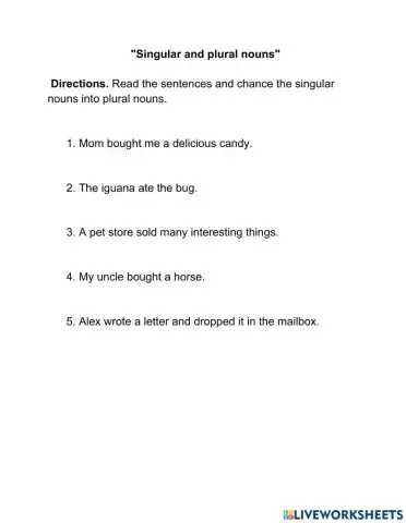 Singular and Plural Nouns