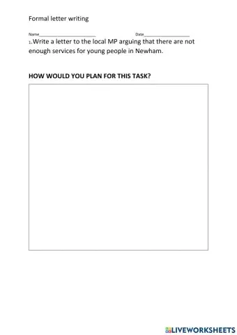 Formal Letter writing