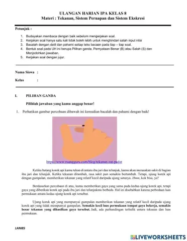 Soal uh akm ipa kelas 8