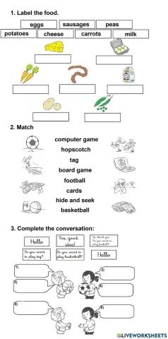 Tiger 2 - Unit 4 - Games - food