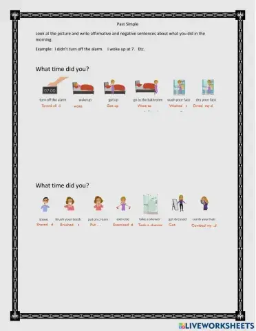 Past simple routines