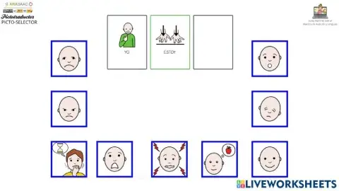 Tablero de comunicación -YO ESTOY... (emociones)-