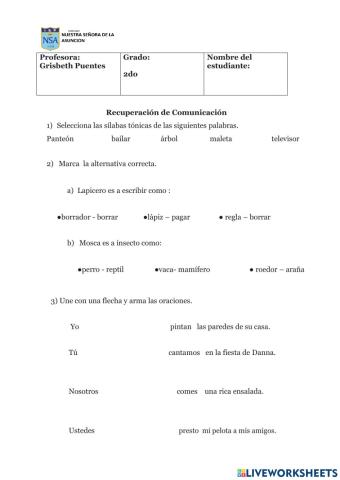 Recuperativo Matemática Marzo1