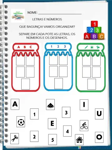 Letras, números e símbolos