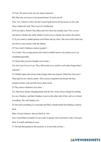 Test present continuous present simple thomson