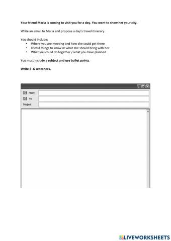 Writing informal emails (Functional Skills E3)