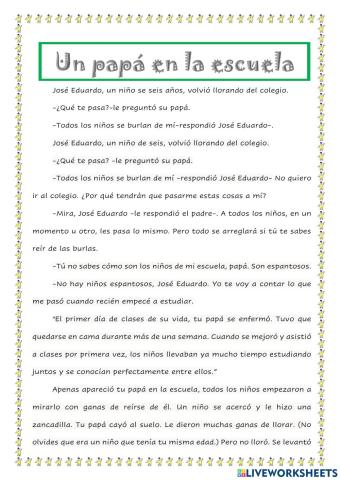 Un papá en la escuela