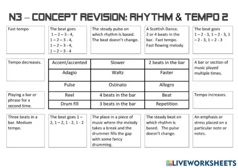 National 3 music - rhythm & tempo 2