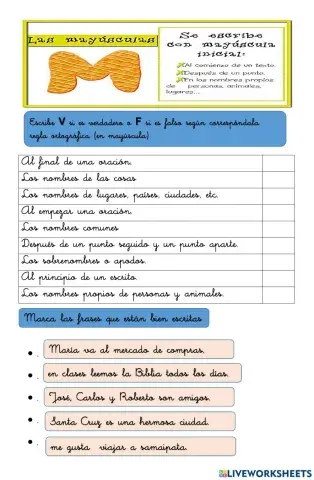 Uso de las mayúsculas