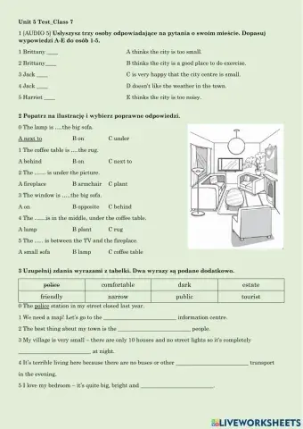 Unit 5 test-klasa siódma