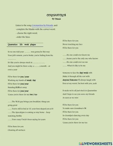 Listening: Coronavirus