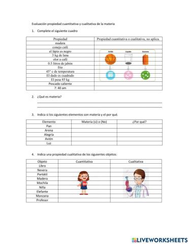 Propiedades Cualitativas y cuantitativas