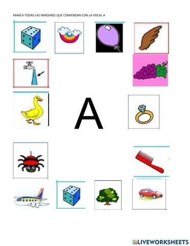 Ficha para la vocal A