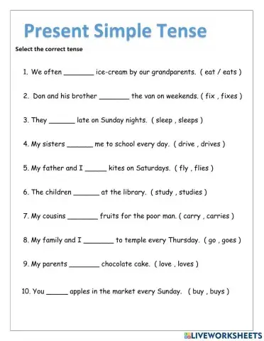 Grammar- Present Simple Tense