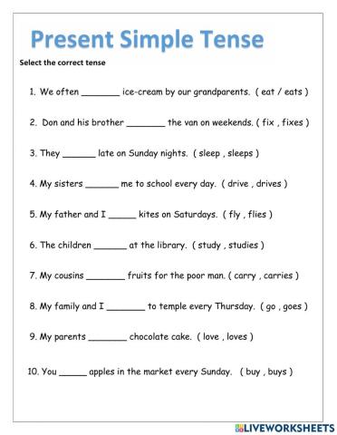Grammar- Present Simple Tense