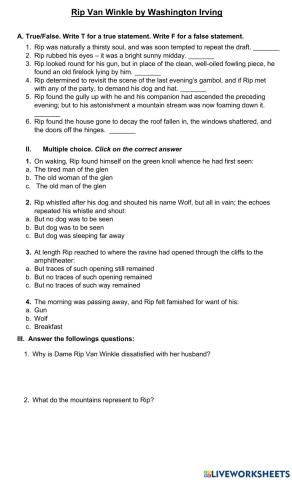 Rip Van Winkle by Washington Irving