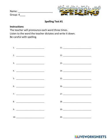 Spelling short vowels