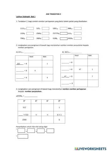 Latihan Subtopik Bab 1 ASK Ting 2