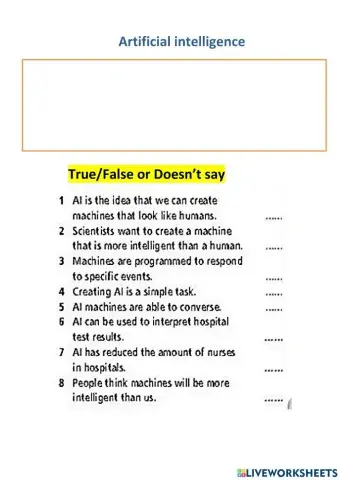 Artificial intelligence