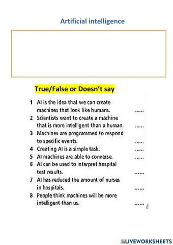 Artificial intelligence