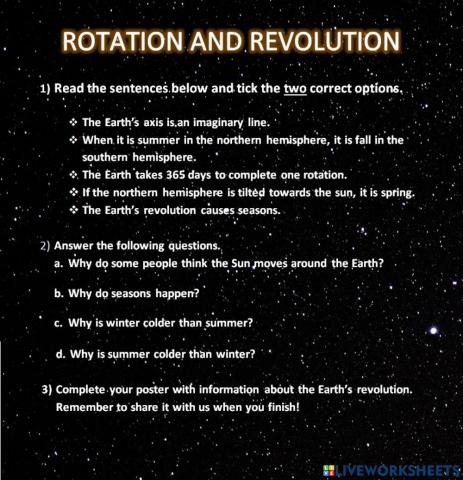 Rotation and Revolution