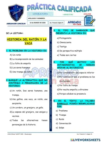 Prac. Lec. el raton y la vaca