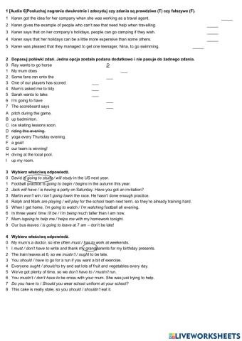Unit 5-6 test English Class B1