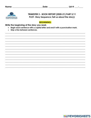 Book Report part 3 of 11