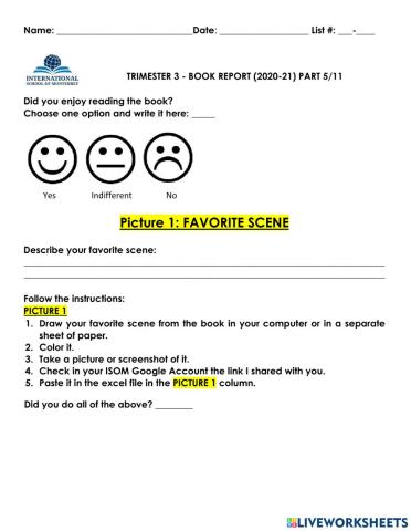 Book Report part 5 of 11