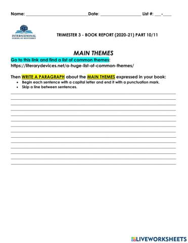 Book Report part 10 of 11