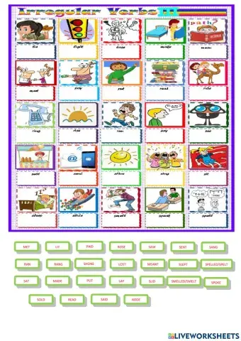Past simple - irregular verbs