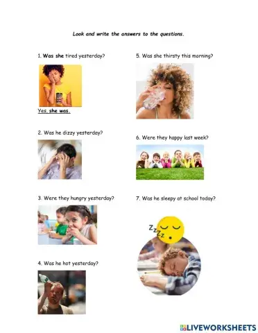 Past simple answers, was-were